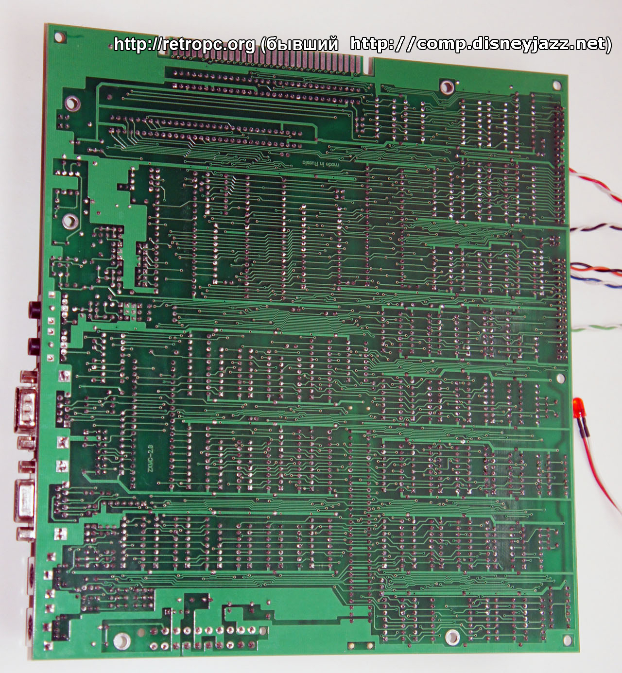 Собранная и настроенная плата компьютера ZXM-Phoenix вид сзади
