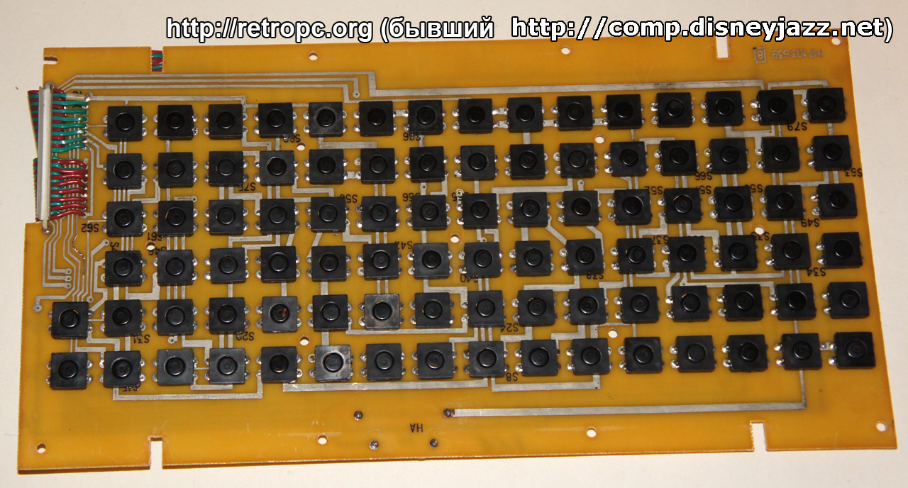 Плата пленочной клавиатуры от БК 0010 (Бытовой компьютер)