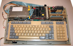 Модифицированный компьютер Электроника МС1502 вид изнутри
