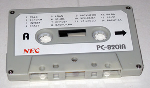 Кассета NEC PC-8201 Personal Computer с другой стороны