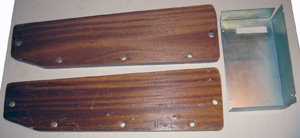 Синтезатор Электроника ЭМ-04 - вид деревянных частей и крышки блока питания