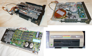 Дисковод 5 дюймов Commodore 1541. Односторонний с закрывающейся шторкой. Плата дисковода совмещена с контроллером для Commodore C64.