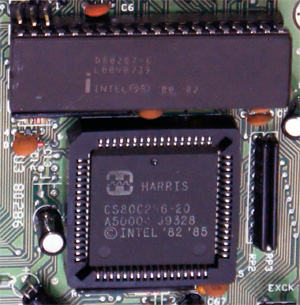 Процессор Harris CS80C286-20 и Intel D80287-6
