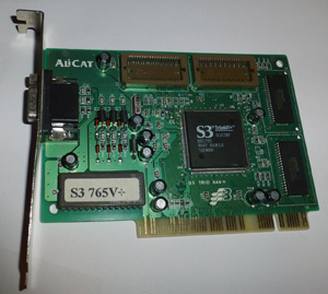 Видеокарта S3 Trio 64V+ AliCat PCI