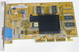 Видеокарта ASUS MS219F132 AGP-V7100MAGIC/32M (включается)(термопаста заменена) AGP