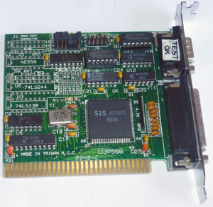 Контроллер COM+LPT SiS 82C605 U3956B ISA 8bit