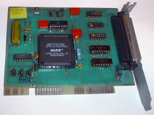 Контроллер SCSI на Altera MAX EPM7160SLC84-10 на панельке и микросхемы бутербродами (советские микросхемы) ISA 16bit