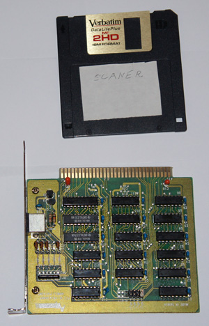 Плата ISA от ручного сканер A4 Scan AS8000P и дискетта с драйверами