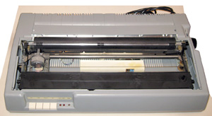 Принтер матричный СМ 6337 И вид сверху с открытой крышкой