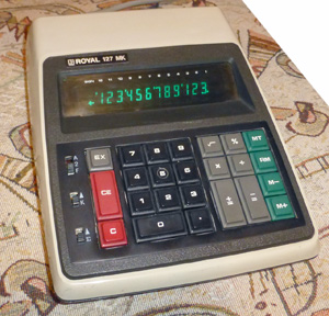Калькулятор Royal 127 MK type EC-50 в рабочем состоянии