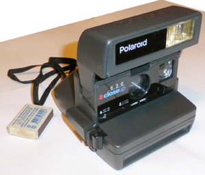 Фотоаппарат Polaroid 636 в открытом виде