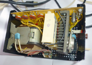 Блок питания монитора от компьютера Агат 9 в разобранном виде