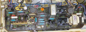 Основная плата магнитофона катушечного (бобинного) Весна-3 с заменёнными электролитическими конденсаторами