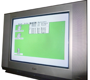 Atari 520 STfm в рабочем состоянии - основной экран системы