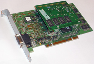 Двухэтажная видеокарта ATI PCI в собранном виде
