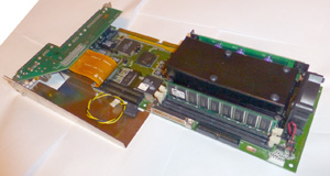 Промышленный компьютер Pentium II Slot-1 333 MHz вид на память и процессор