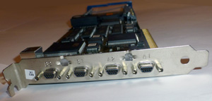 Интерфейсная плата SSA (Serial Storage Architecture) Adapter 4-D вид на разъёмы SSA Mini-Ports